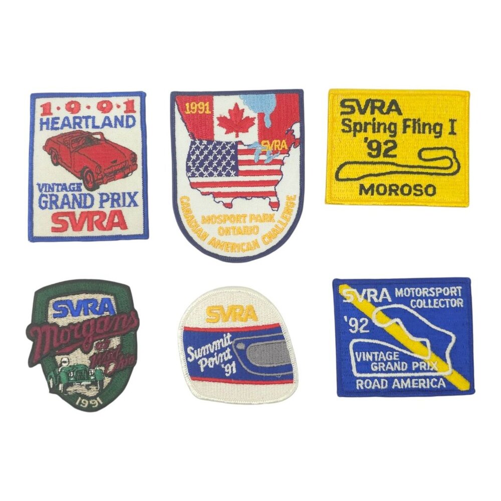 SVRA Patches 90s Sportscar Vintage Racing Association Mosport Park Lot Of 6